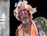 Kathmandu Pashupatinath 12 Hindu Sadhu With Colourful Hat 